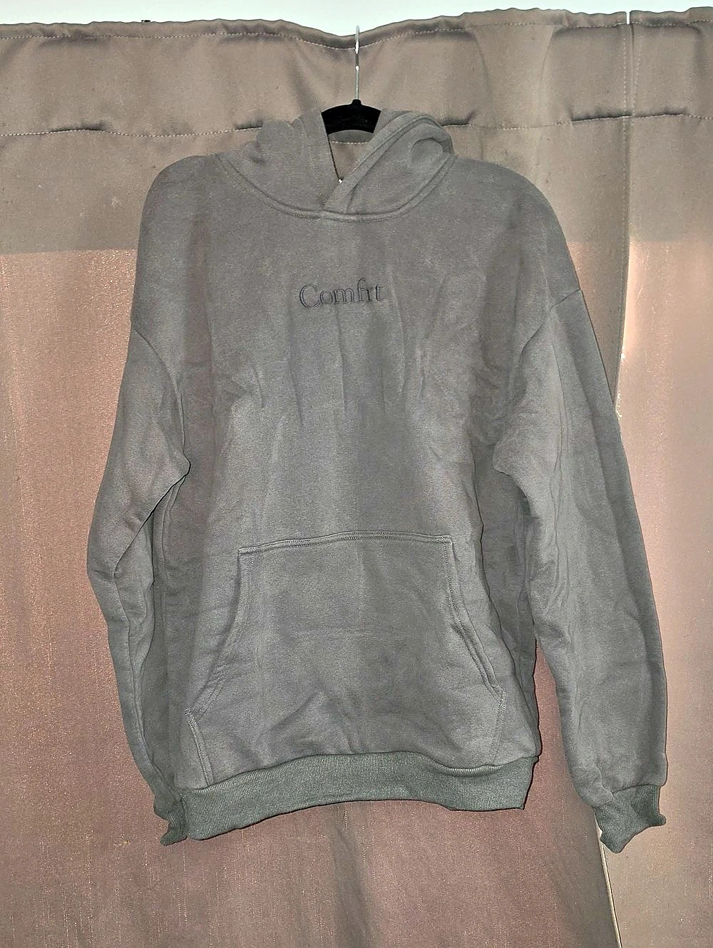 Comfort Gray Cowl Neck Hoodie Size Large